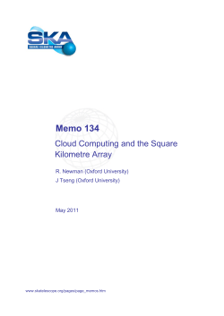 Memo 134 - Square Kilometre Array