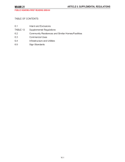 Article 6. Supplemental Regulation