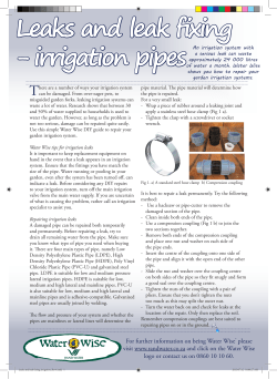 Leaks and leak fixing