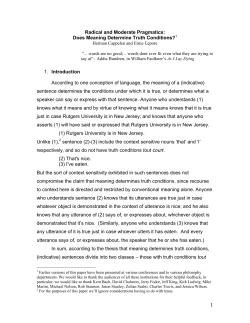 Radical and Moderate Pragmatics