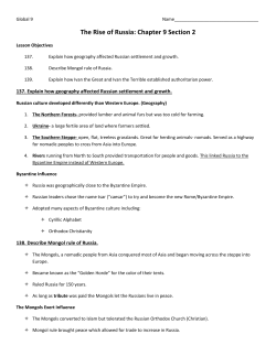 The Rise of Russia: Chapter 9 Section 2