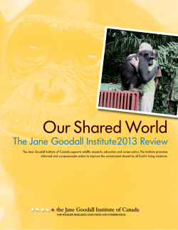 Our Shared World - Jane Goodall Institute of Canada