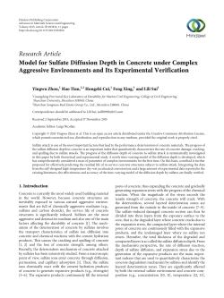 Model for Sulfate Diffusion Depth in Concrete under Complex
