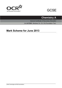 Mark scheme - Unit A172/01 - Modules C4, C5, C6