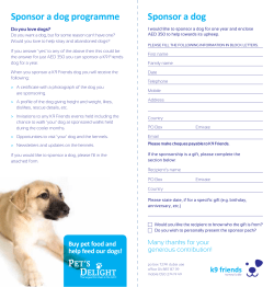 Sponsor a dog Sponsor a dog programme