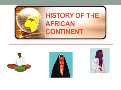 History of the African Continent Outline PDF