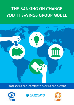 the banking on change youth savings group model