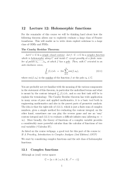 Complex integration and residue theorem