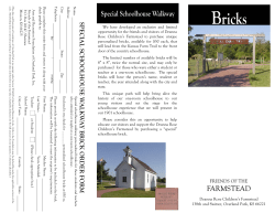 Farmstead Brick Order Form - City of Overland Park, Kansas