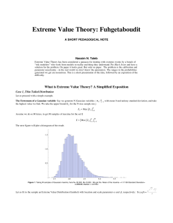 Extreme Value Theory: Fuhgetaboudit
