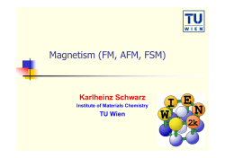 Introduction to itinerant magnetism - Wien2k