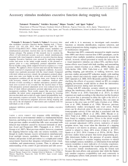 Accessory stimulus modulates executive function during stepping task