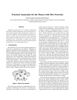 Practical Anonymity for the Masses with Mix-Networks