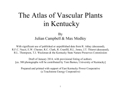 The Atlas of Vascular Plants in Kentucky