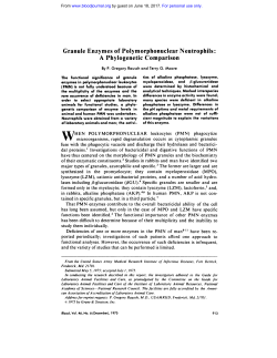 Granule Enzymes of Polymorphonuclear Neutrophils