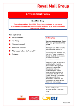 Environment Policy