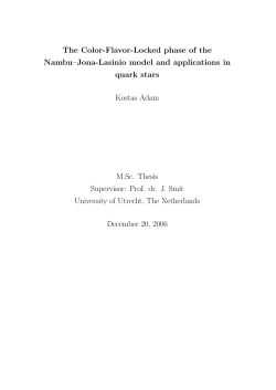 The Color-Flavor-Locked phase of the Nambu&ndash;Jona