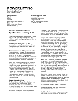 powerlifting - Special Olympics Michigan