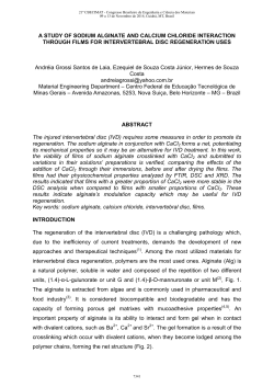a study of sodium alginate and calcium chloride interaction through