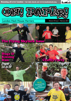 The Flying Skylark Issue - London Hash House Harriers