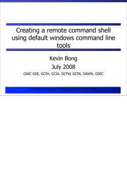 Shoveling a command shell using default windows command line