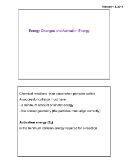 Activation energy and Catalysts
