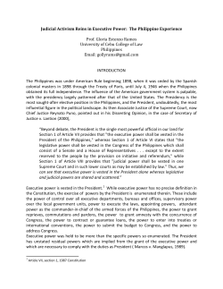 Contemporary Challenges to Executive Power: Relationship