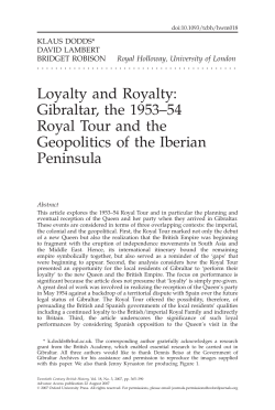 Loyalty and Royalty: Gibraltar, the 1953&ndash;54 Royal