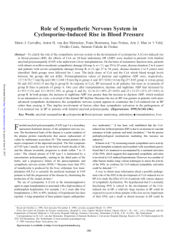 Role of Sympathetic Nervous System in