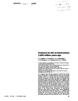 Evidence for life on Earth before 3800 million years ago