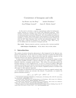 Coexistence of hexagons and rolls