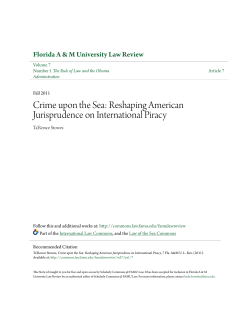 Crime upon the Sea: Reshaping American Jurisprudence on
