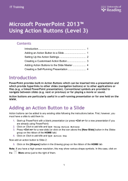 Microsoft PowerPoint 2013 Using Action Buttons