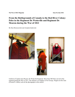 From the Battlegrounds of 1812 to the Selkirk Settlement: The First