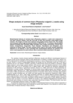 Shape analysis of common bean (Phaseolus vulgaris L.) seeds