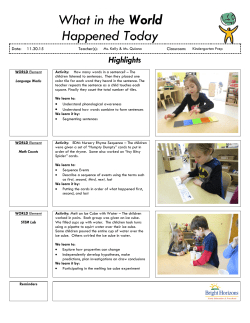 What in the World Happened Today