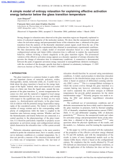 A simple model of entropy relaxation for explaining effective