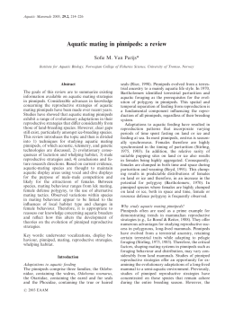 Aquatic mating in pinnipeds: a review