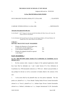 IA Nos. 7826-7827/2010 in CS(OS) 702/2010