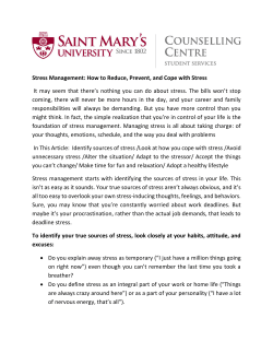 Stress Management: How to Reduce, Prevent, and Cope with Stress