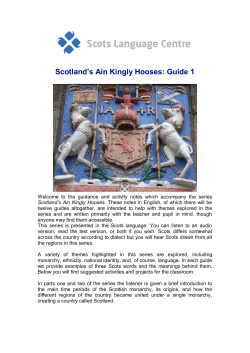 Scotland`s Ain Kingly Hooses: Guide 1