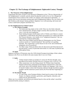 Chapter 22: The Exchange of Enlightenment: Eighteenth