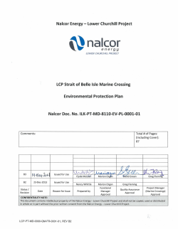 Strait of Belle Isle Marine Cable Crossing Environmental Protection
