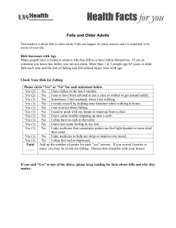 Falls and Older Adults