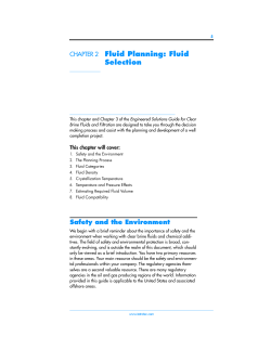 Chapter 2 Fluid Planning: Fluid Selection - Solutions Guide
