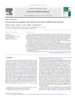 Energy drink consumption and substance use
