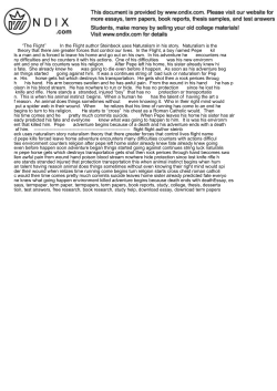 ﬁThe Flightﬂ In the Flight author Steinbeck uses Natur