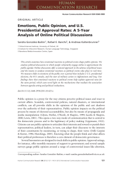Emotions, Public Opinion, and U.S. Presidential Approval Rates: A 5