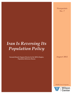 Iran Is Reversing Its Population Policy