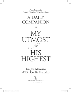 A Daily Companion to My Utmost for His Highest